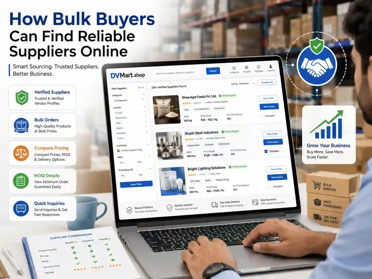 How Bulk Buyers Can Find Reliable Suppliers Online