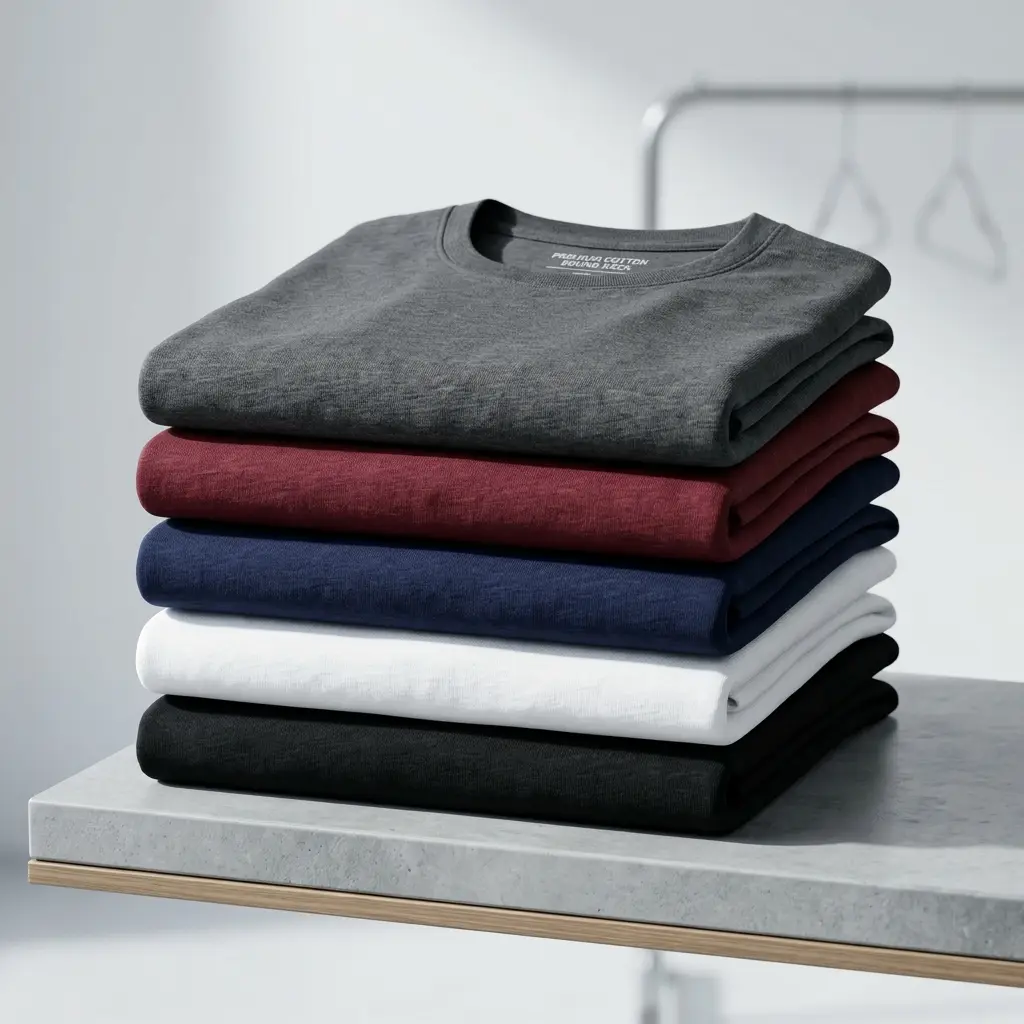 Premium Men's Cotton Round Neck T-Shirt
