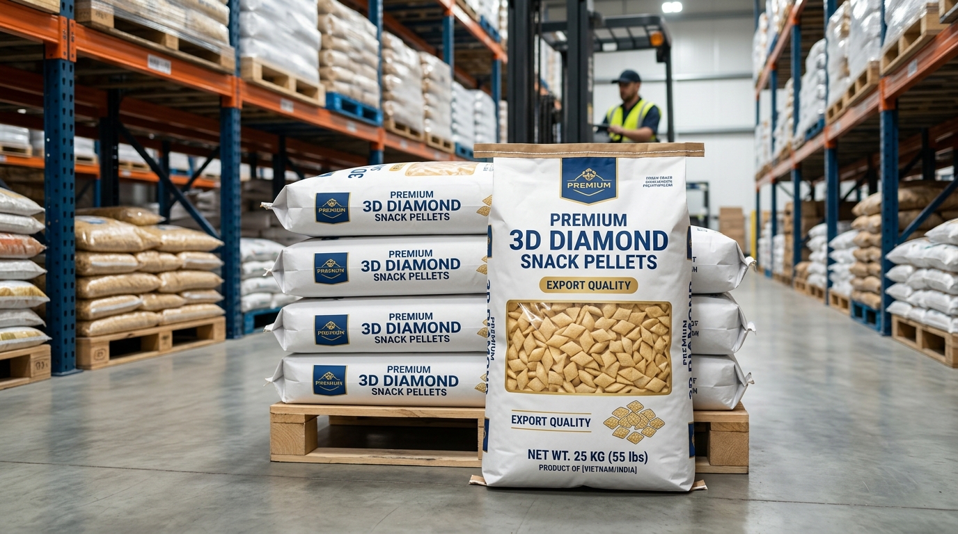 3D Diamond Snack Pellets